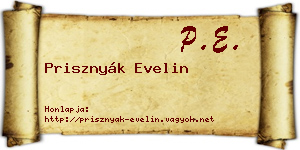 Prisznyák Evelin névjegykártya