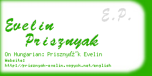 evelin prisznyak business card